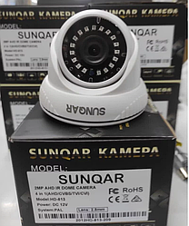 Камера видеонаблюдения SUNQAR HD-813 2MP AHD Plastic Dome Camera ( 4 in 1 AHD/CVBS/TV/CVI)