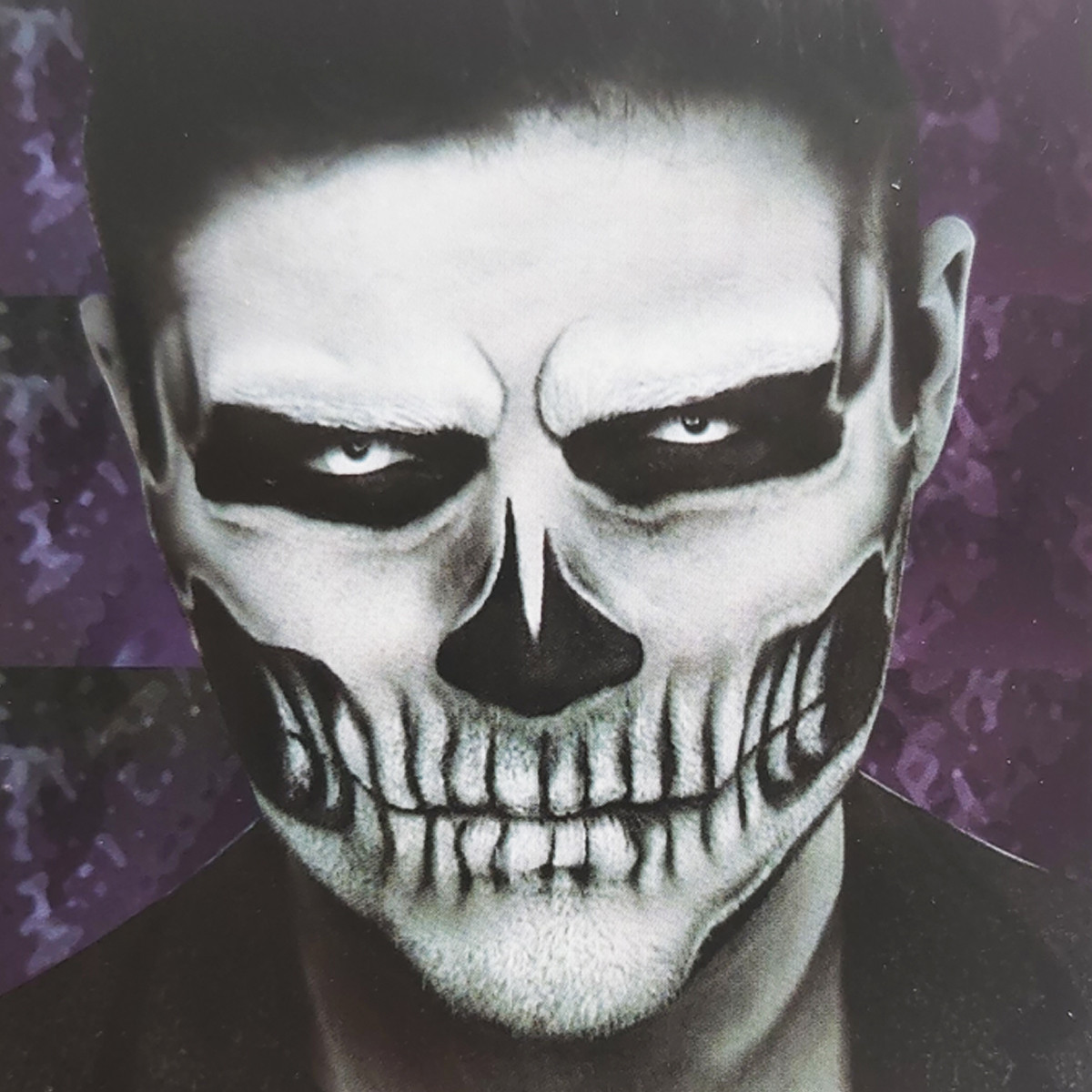 Временная татуировка на лицо в Хэллоуин "Скелет лица" - фото 1 - id-p111340901