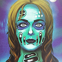 Временная татуировка на лицо в Хэллоуин "Зомби"
