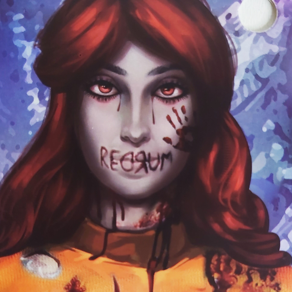 Временная татуировка на лицо в Хэллоуин "Кровавые следы" - фото 1 - id-p111343357