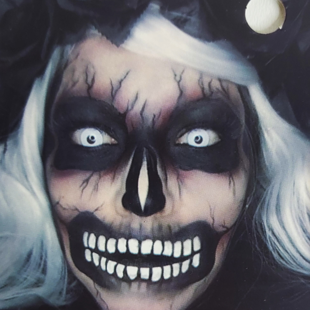 Временная татуировка на лицо в Хэллоуин "Скелет"