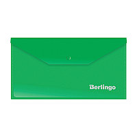 Папка-конверт на кнопке Berlingo, C6, 180 мкм, зеленая
