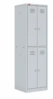 Четырехсекционный металлический шкаф для одежды ШРМ-24