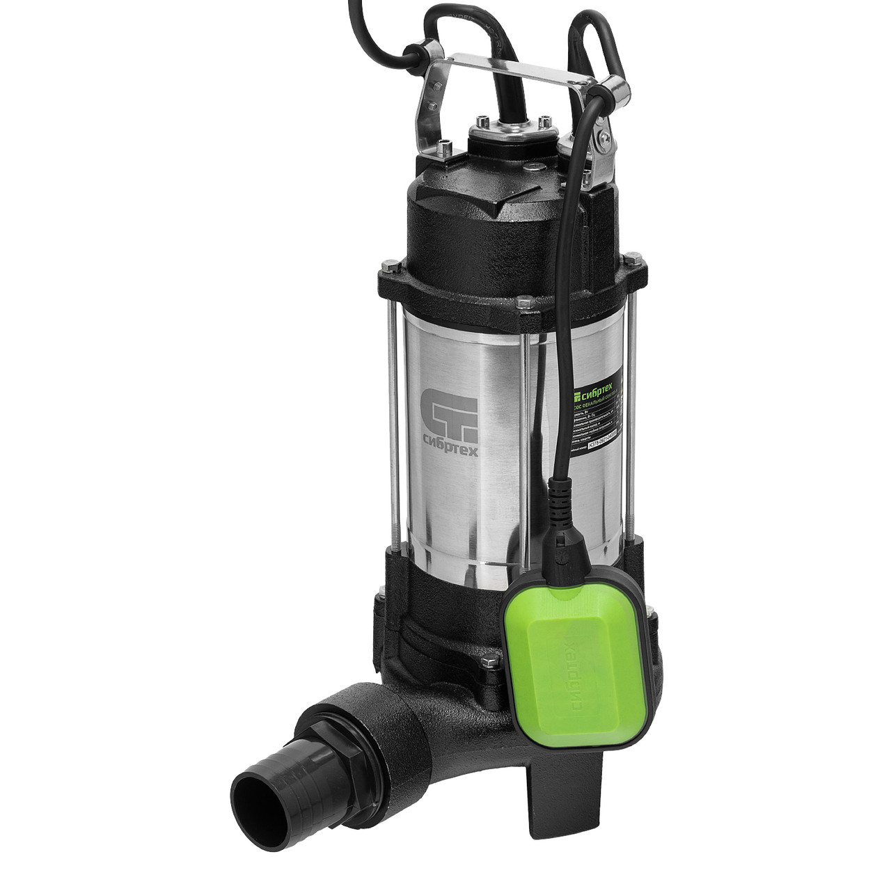 Фекальный насос СФН1100-Н, 1100 Вт, напор 10 м, 18000 л/ч, нож Сибртех ...
