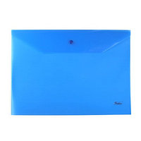 Папка-конверт пластиковая "Hatber", C6, 224x119мм, 180мкм, на кнопке, матовая