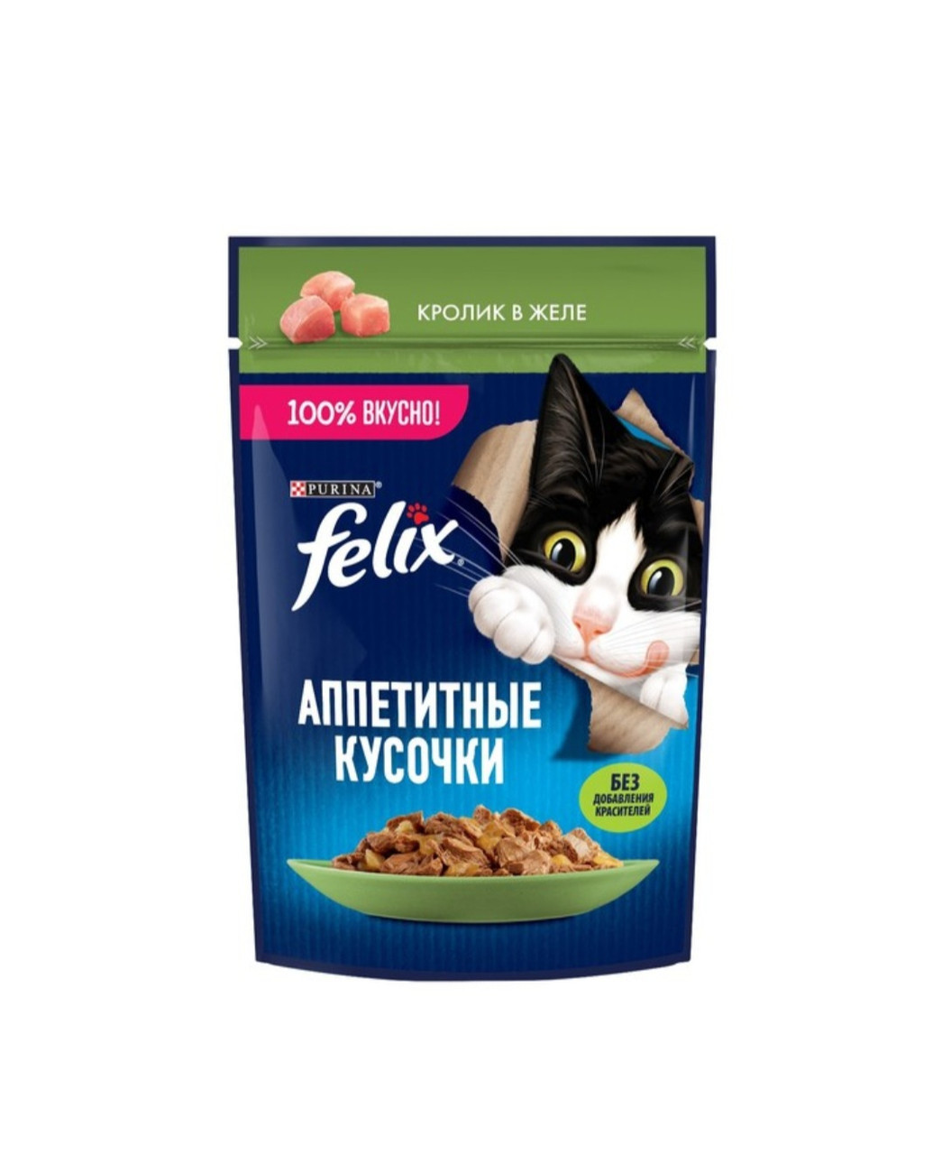 Felix (Феликс) Влажный корм для кошек Кролик желе, 75 г, фото 1