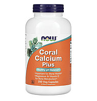Now foods coral calcium plus, 250 растительных капсул
