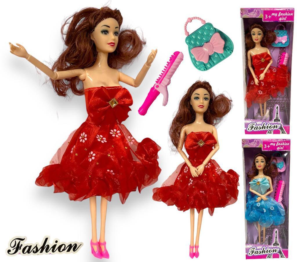685 Кукла fashion в вечернем платье с аксесс, 32*12см