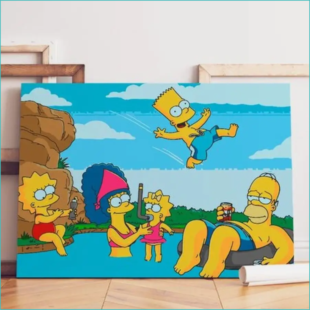 Картина по номерам "Семья Симпсонов на отдыхе" (40х50) - фото 2 - id-p111349917