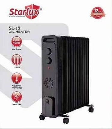 Обогреватель-радиатор масляный Starlux Oil Heater (Черный / 9 секций / с тепловентилятором), фото 2