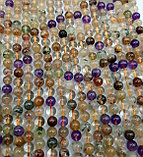 Микс камней (аметист, пренит, Волосы Венеры, цитрин), 6мм, фото 3