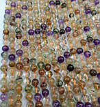 Микс камней (аметист, пренит, Волосы Венеры, цитрин), 6мм, фото 2