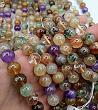 Микс камней (аметист, пренит, Волосы Венеры, цитрин), 10мм, фото 4