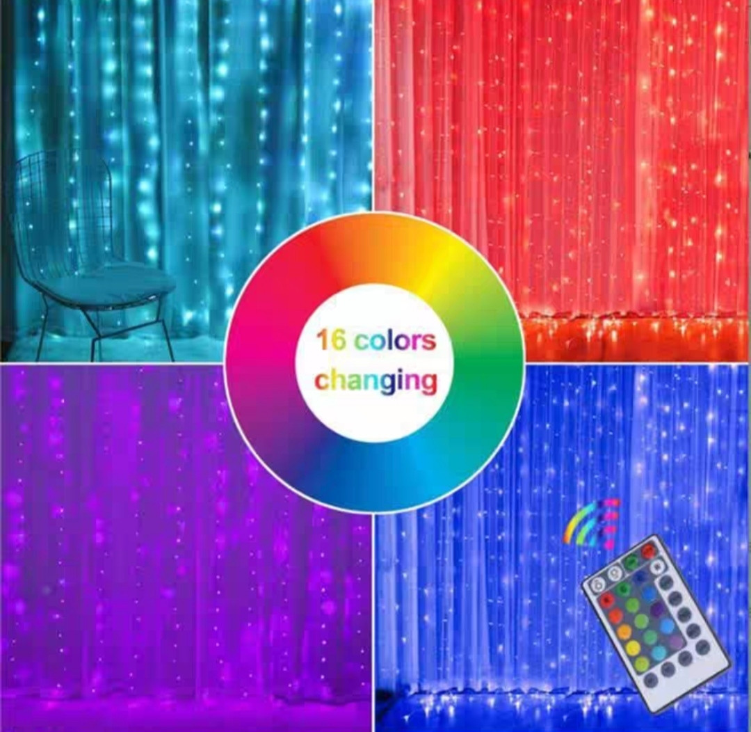 RGB Светодиодная нить, меняющая цвета, 10 м, USB, с пультом - фото 4 - id-p111364160