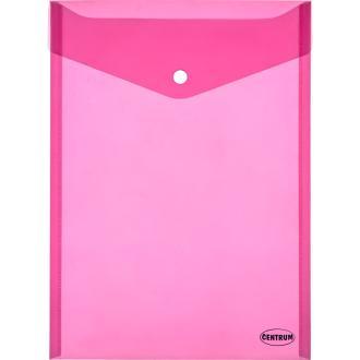 Папка-конверт на кнопке Centrum, вертикальный, А4, 0,16 мм, прозрачно-розовый - фото 1 - id-p111365771