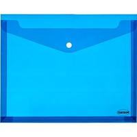 Папка-конверт на кнопке Centrum, раздвигающийся, А4, 0,16 мм, прозрачно-голубой