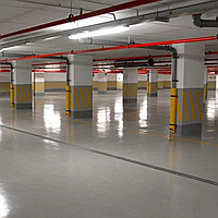 Наливной полимерный пол для паркинга