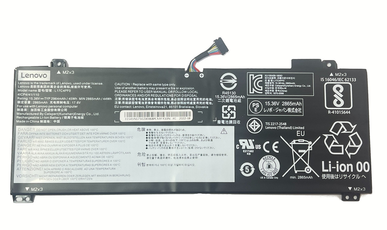 Аккумулятор для ноутбука Lenovo IdeaPad S530-13IWL S530-13IML L17C4PF0 15.36V 45Wh 2964mAh (org) - фото 1 - id-p106523683