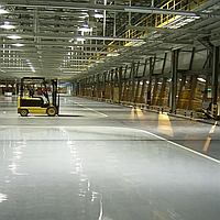 Наливной полимерный пол для склада