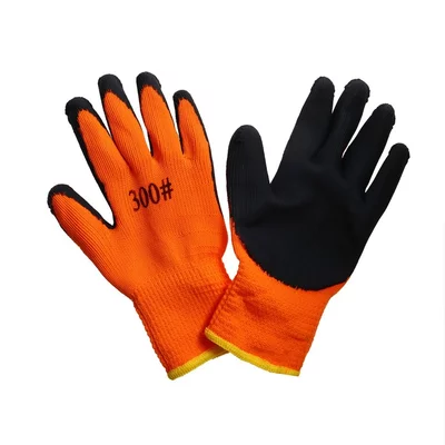 Перчатки с латексным покрытием оранжевые #300 - фото 2 - id-p111367117