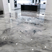 Наливной полимерный пол под мрамор