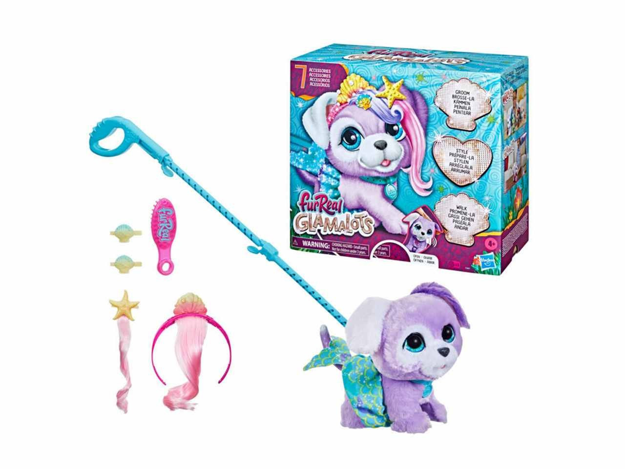 Hasbro FurReal Friends Glamalots Интерактивная игрушка Щенок на поводке