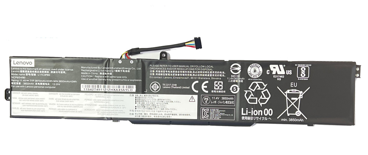 Аккумулятор для ноутбука Lenovo IdeaPad 330 330-17ICH L17D3PB0 L17C3PB0 L17M3PB1 11.4V 3970mAh/43Wh (ORG)