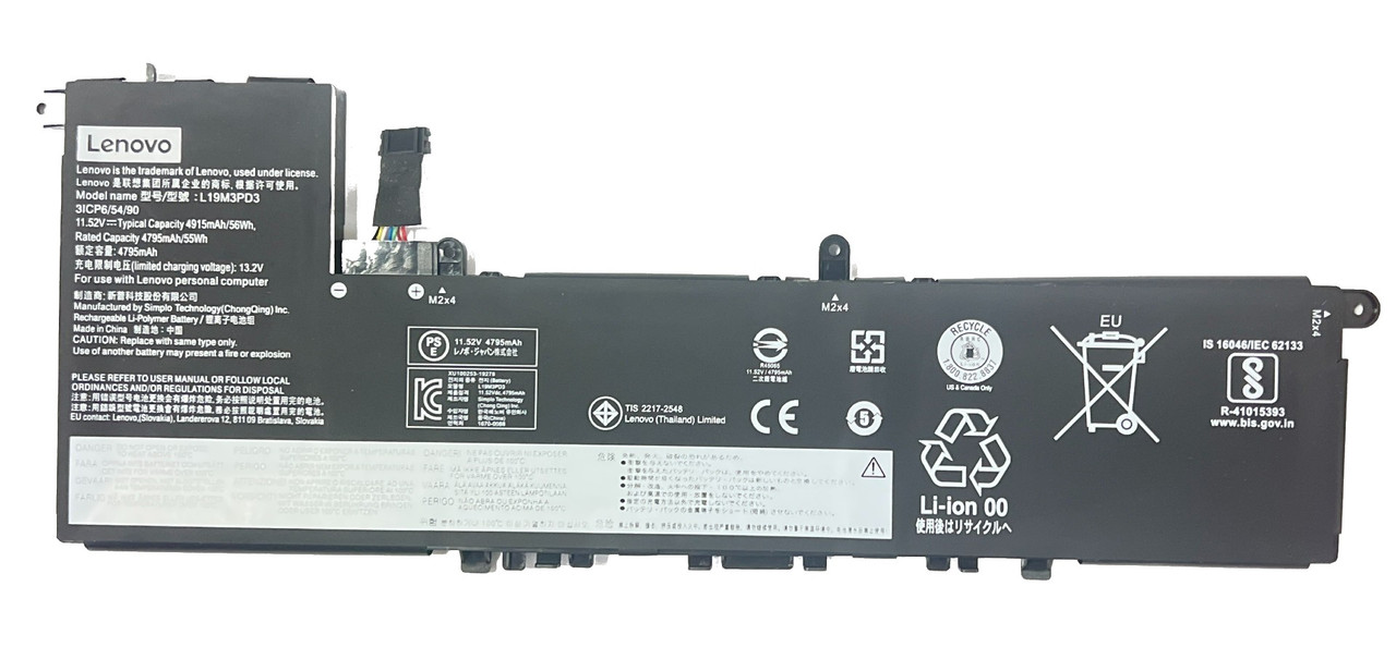 Аккумулятор для ноутбука Lenovo Ideapad S540-13 L19M3PD3 L19L3PD3 L19C3PD3 11.52V 56Wh 4915mAh (org)