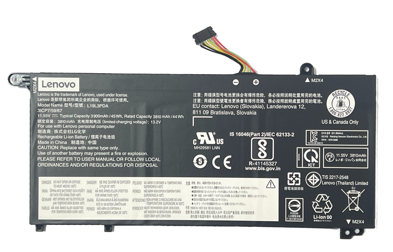 Аккумулятор для ноутбука Lenovo Thinkbook 14 G2 15 G2 L19C3PDA L19M3PDA L19L3PDA 11.55V 45Wh 3900mAh (org) - фото 1 - id-p108006883