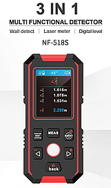Многофункциональный цифровой детектор скрытой проводки NF-518S (с лазерным дальномером и уровнем)