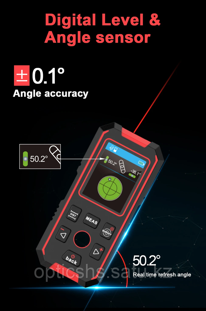 Многофункциональный цифровой детектор скрытой проводки NF-518S (с лазерным дальномером и уровнем) - фото 7 - id-p111369977