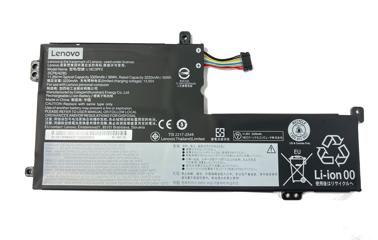 L18D3PF1 Аккумулятор для ноутбука Lenovo IdeaPad L340-15 L340-17 V155-1511.25V 36Wh 3320mAh