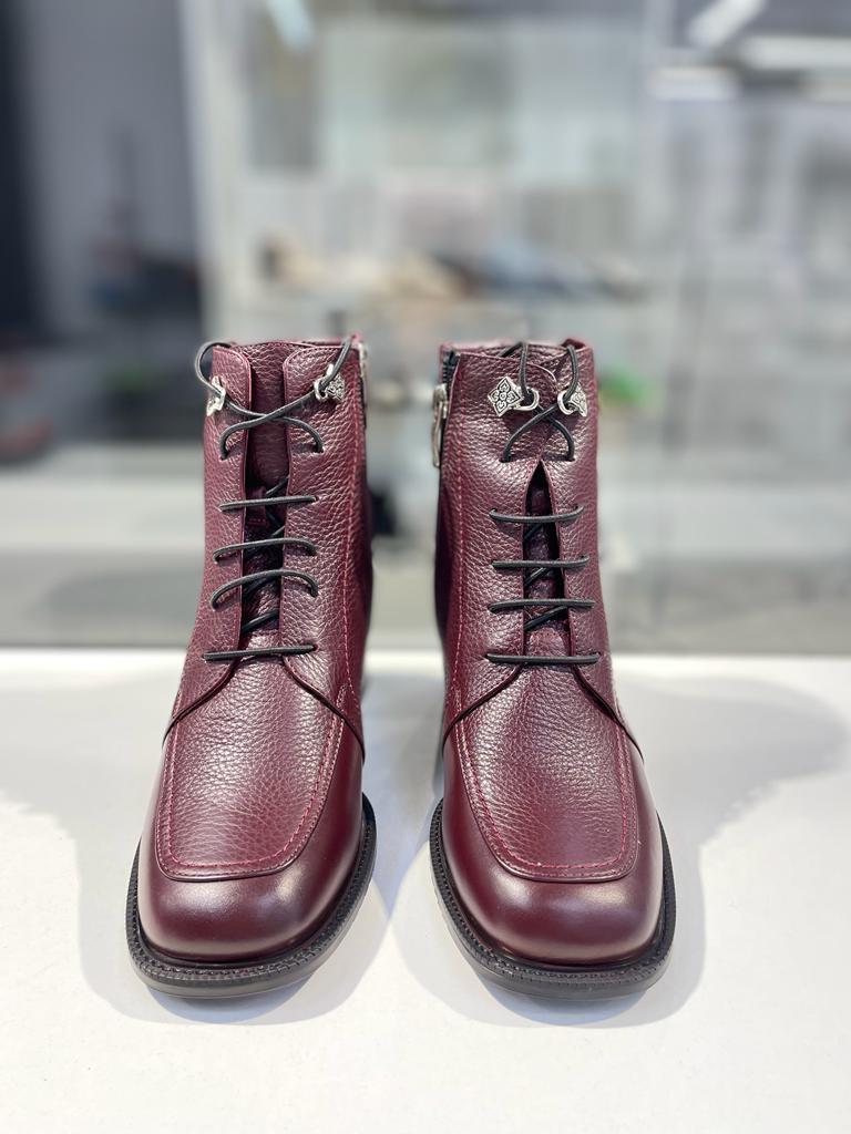 Ботинки бордового цвета "Paoletti" в Алматы . Демисезонная женская обувь. - фото 7 - id-p111375266