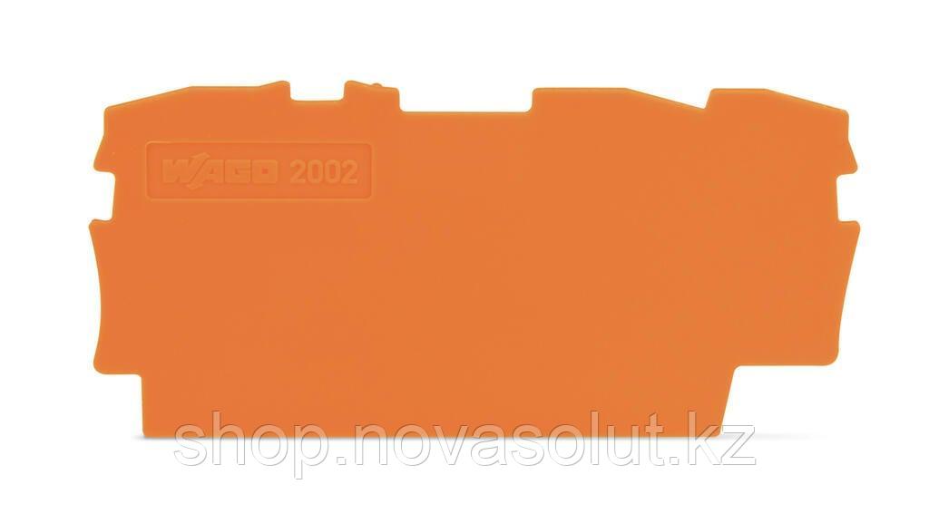 Торцевая и промежуточная пластина; толщина 0,8 мм; апельсин, WAGO 2002-1392 - фото 1 - id-p111375491