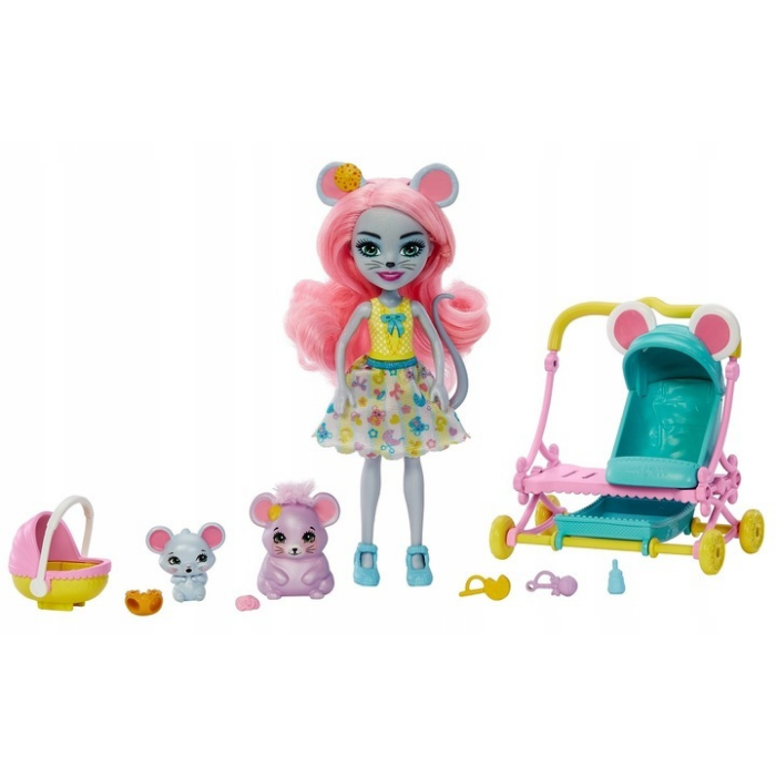 Энчантималс Игровой набор Маурия Маус коляска с мышками Enchantimals