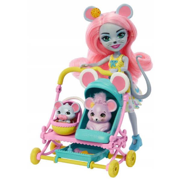 Энчантималс Игровой набор Маурия Маус коляска с мышками Enchantimals