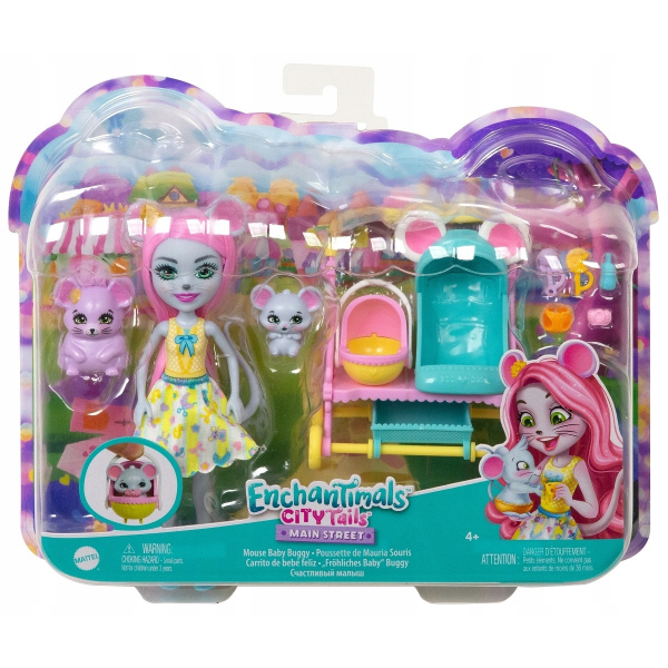 Энчантималс Игровой набор Маурия Маус коляска с мышками Enchantimals