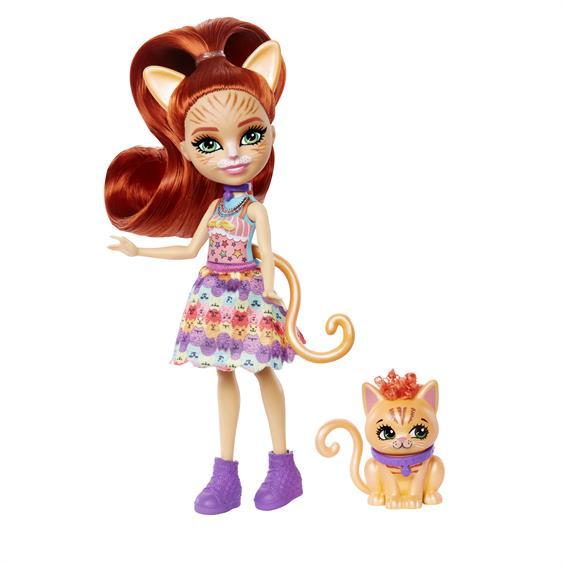 Энчантималс Кукла Рыженькая кошечка Тарла и питомец Каддлер Enchantimals HHB91