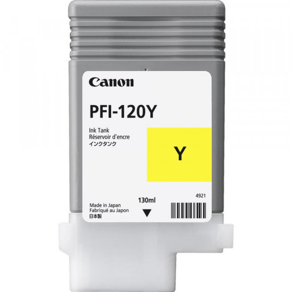 Картридж Canon PFI-120Y (yellow), 130 мл для TM-200/205/300/305
