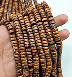 Деревянные рондели, 7×4мм, фото 3