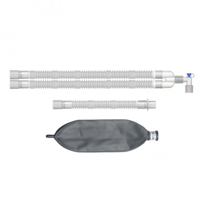 Контур дыхательный анестезиологический коаксиальный гофрированный Ø26 мм 180 см, с мешком Б/л 2 л и лимбом 90 - фото 3 - id-p111199980
