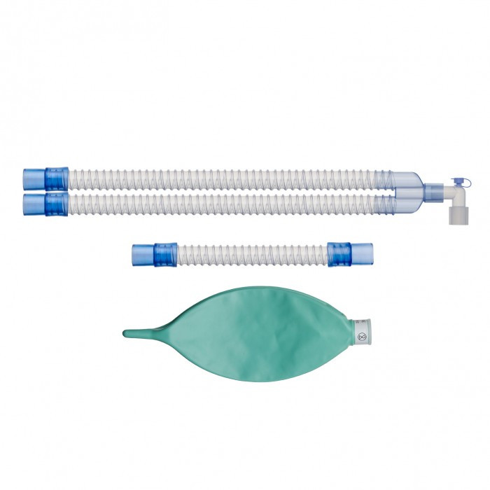 Контур дыхательный анестезиологический коаксиальный гофрированный Ø26 мм 180 см, с мешком Б/л 2 л и лимбом 90 - фото 4 - id-p111199980