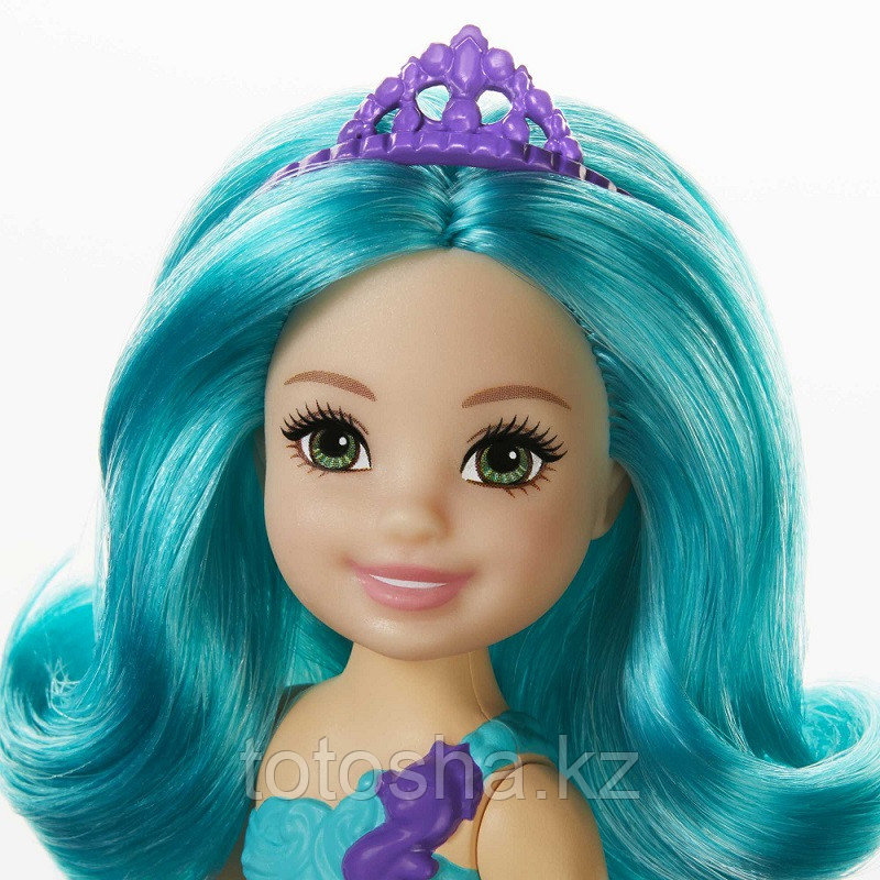 Кукла Barbie Dreamtopia Chelsea маленькая русалка с бирюзовыми волосами , Mattel GJJ85/GJJ89 - фото 5 - id-p111389549