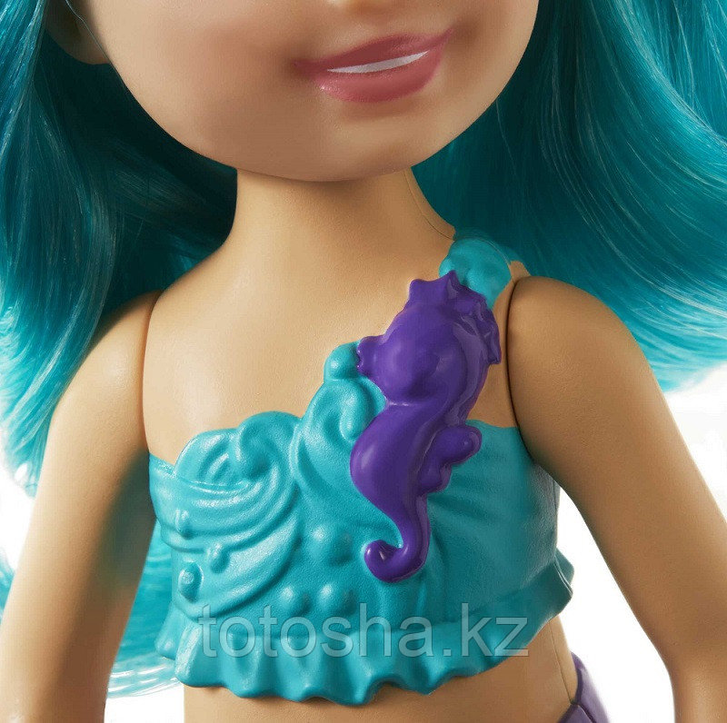 Кукла Barbie Dreamtopia Chelsea маленькая русалка с бирюзовыми волосами , Mattel GJJ85/GJJ89 - фото 4 - id-p111389549