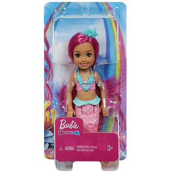 Кукла Barbie Dreamtopia Chelsea маленькая русалка с розовыми волосами , Mattel GJJ85/GJJ86