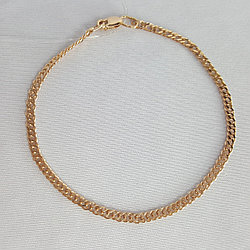 Браслет из золочёного серебра SOKOLOV 985040502 серебро с позолотой, ромб двойной