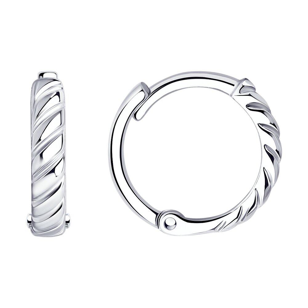 Серьги из серебра 94025081 серебро с родием, фото 1