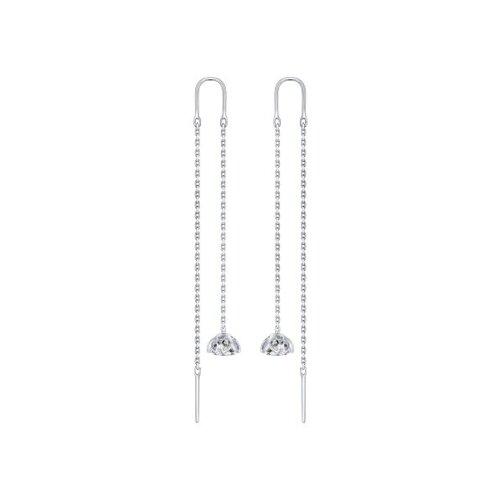 Серьги из серебра со Swarovski Zirconia 89020033 ,, фото 1