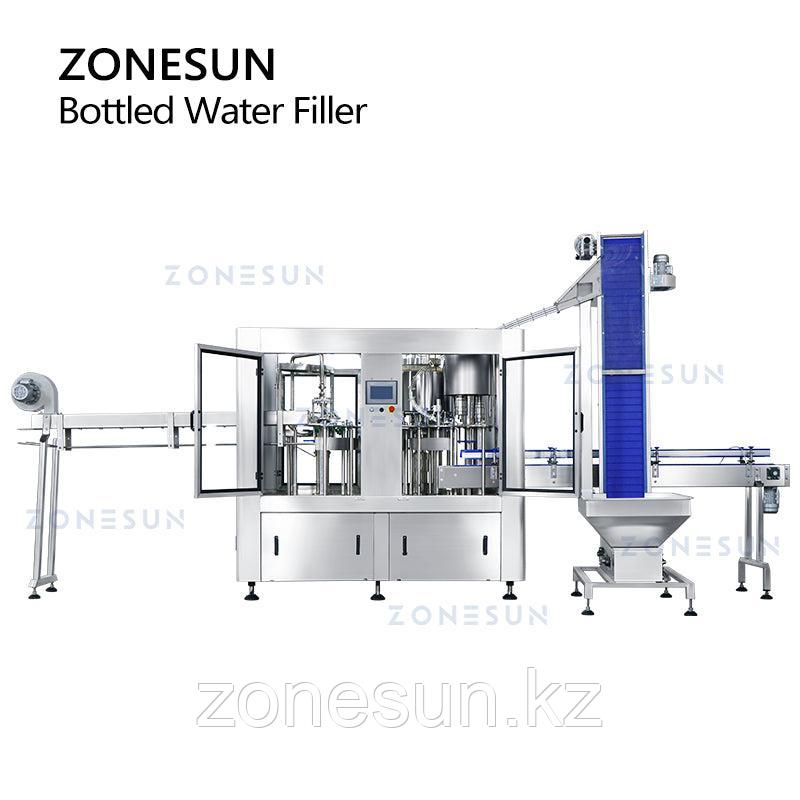 ZONESUN ZS-AFC883 ПРОИЗВОДСТВЕННАЯ ЛИНИЯ ДЛЯ ОПОЛАСКИВАНИЯ И УКУПОРКИ БУТЫЛОК С ЖИДКОСТЬЮ - фото 1 - id-p108917303