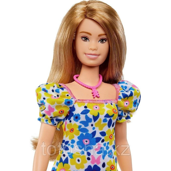 Кукла Barbie с синдромом Дауна в цветочном платье , Mattel FBR37 / HJT05 - фото 4 - id-p111394078
